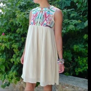 Anthropologie by Gryphon Sunny Embroidered Dress Medium